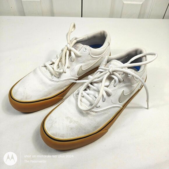 Men's NIKE SB Chron 2 Canvas 'White Gum' Skate Shoes Lace-Up Sneakers US Size 8 - Picture 3 of 11